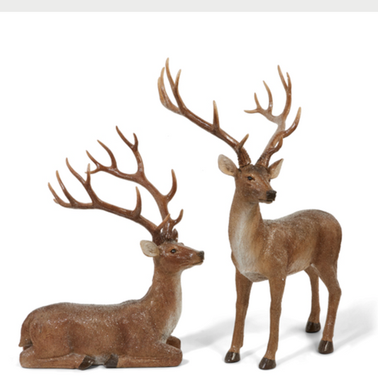 30" Wood Look Deer EA