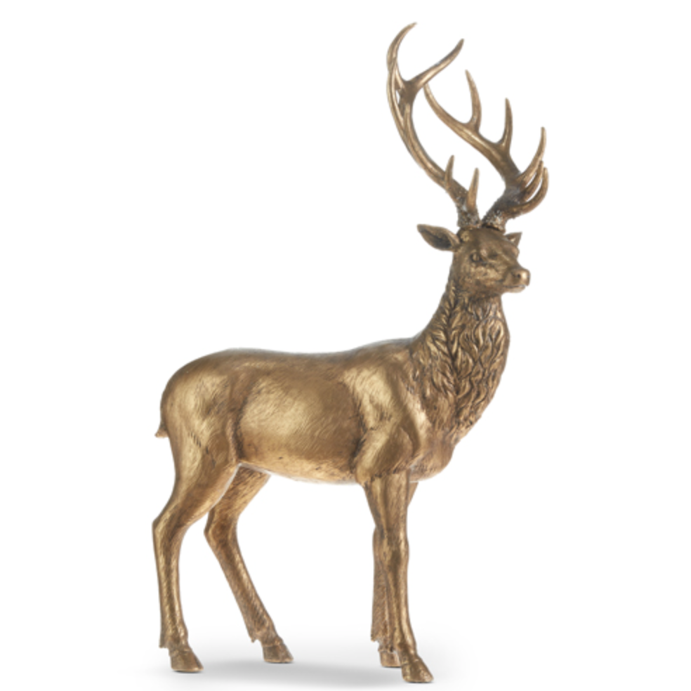 24" Gold Standing Deer