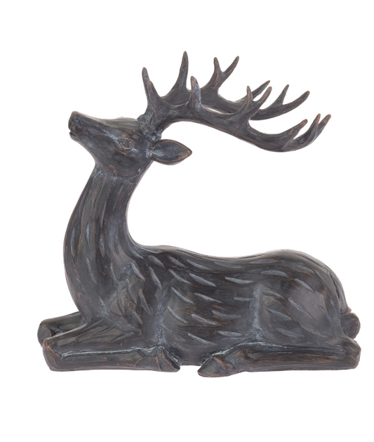 Etched Slate Sitting Deer