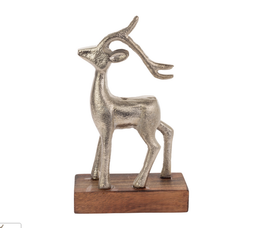 Silver Statue Reindeer