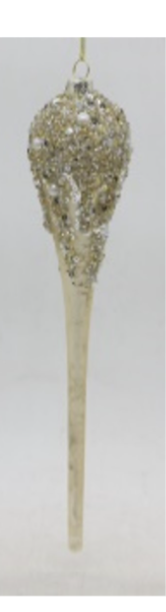 Matte Gold Icicle Drop Ornament