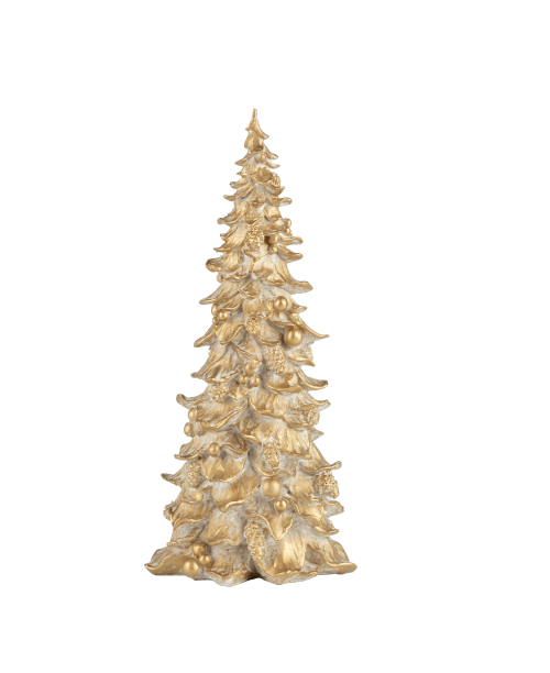 Glittered Resin Tabletop Tree - Gold