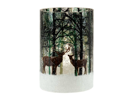 Deer In Forest Glass Hurricane