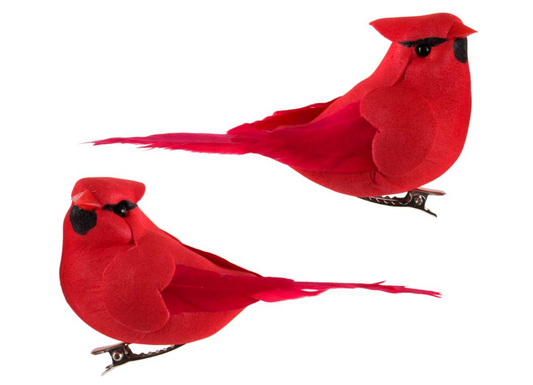 4.5" Red Cardinal Clips ASST