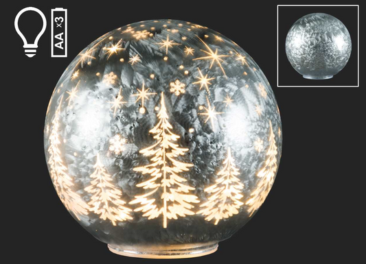 LED Winter Scene Glass Ball