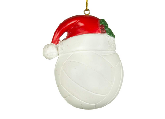 Volleyball W/Santa Hat Ornament
