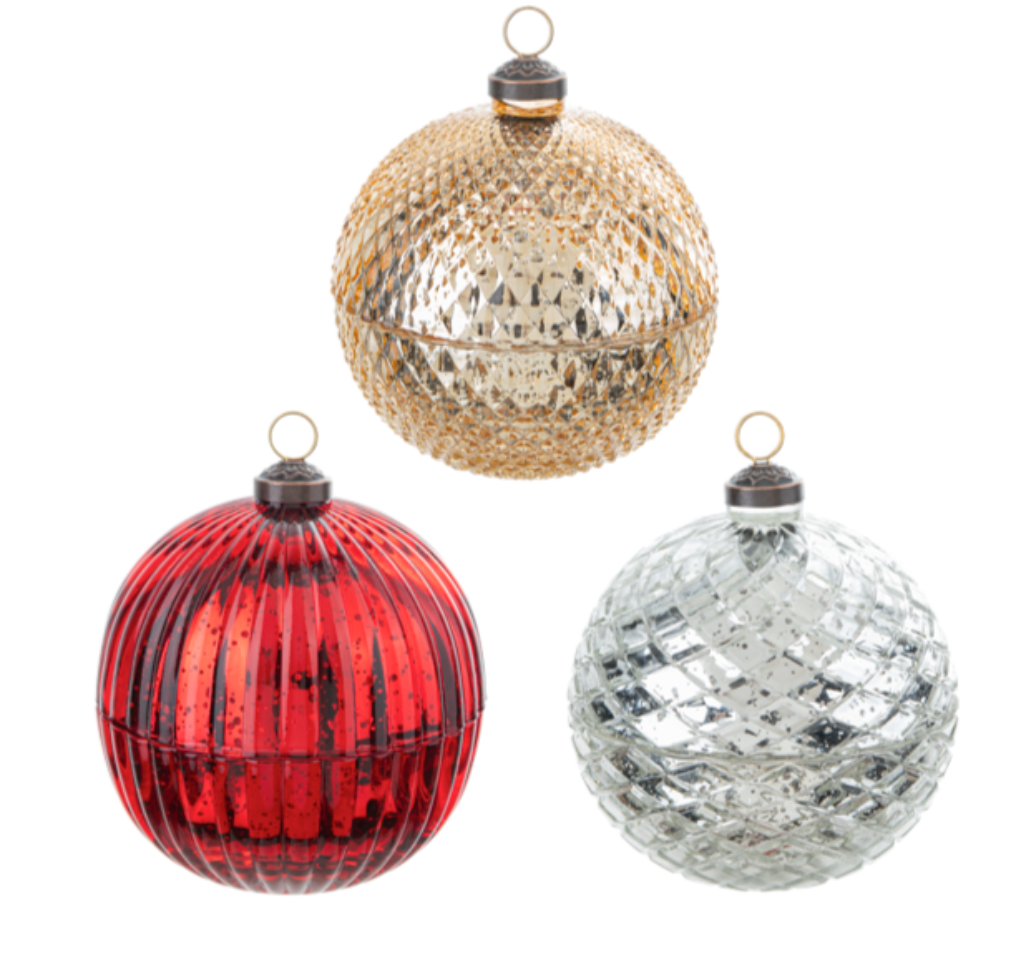 Glass Ornament Trinket Box