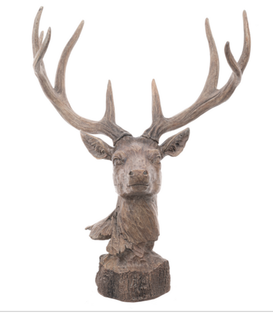 Carved Deer Bust