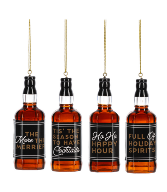 Holiday Bottle Ornaments ASST