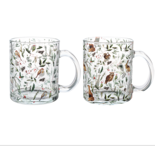 Woodland Glass Mug ASST