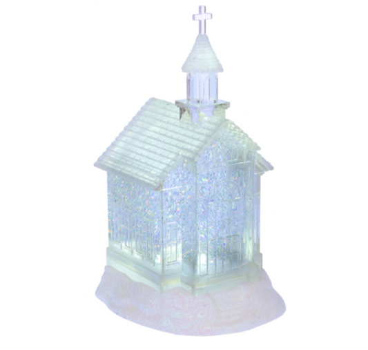 Lighted LED Shimmer Church