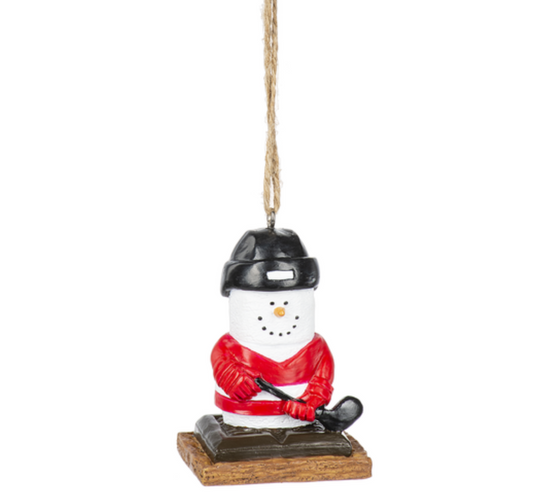 S'Mores Hockey Player Ornament