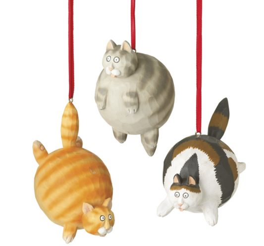 Fat Cat Ornament ASST