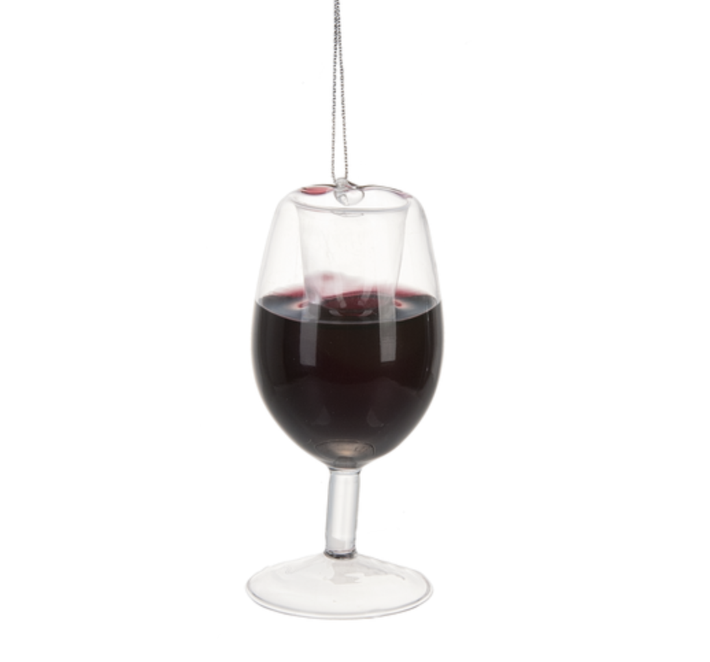 Merry Merlot Wine Glass Ornament