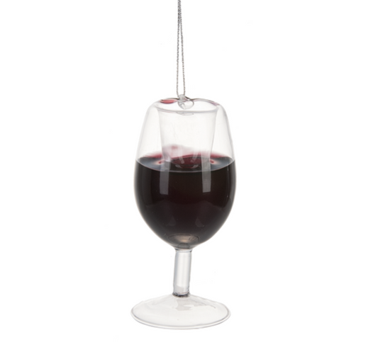 Merry Merlot Wine Glass Ornament