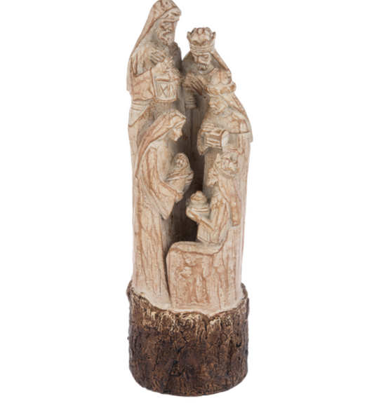 Three Kings Wood Nativity Figurine