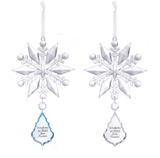 Kisses From Heaven Snowflake Ornament ASST