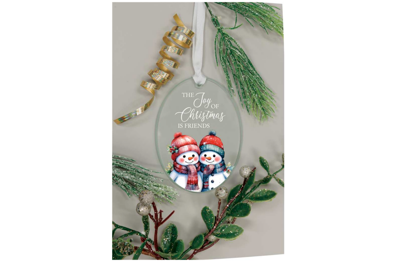 Oval Boxed Ornament - Friends
