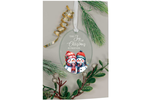 Oval Boxed Ornament - Friends