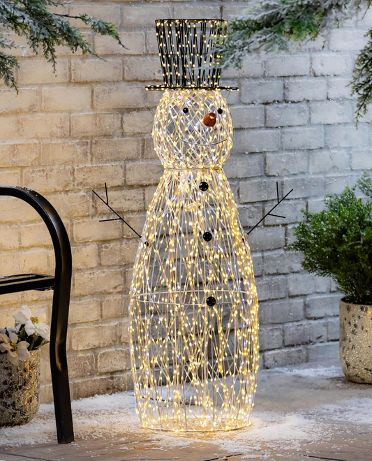 Outdoor Acrylic LED Snowman 40"H