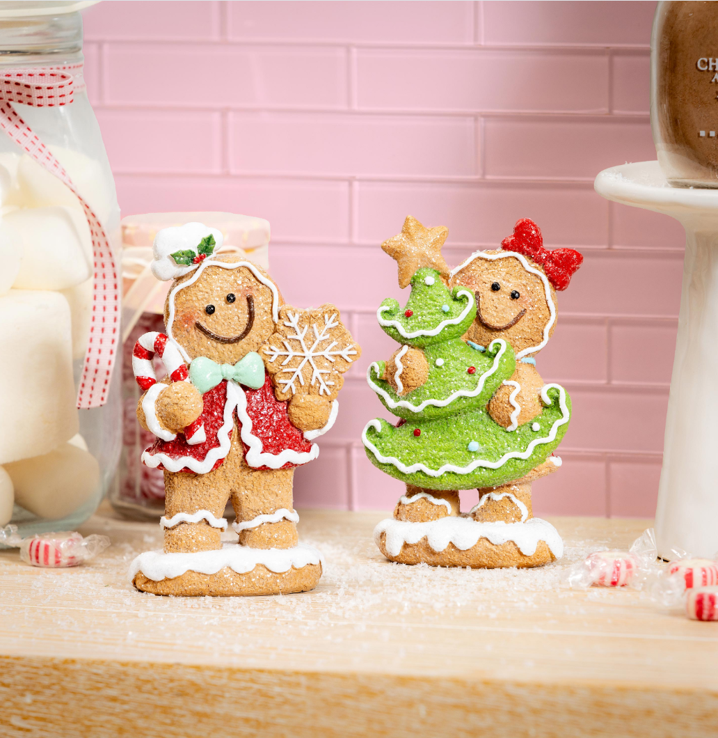 Resin Gingerbread Table Decor ASST