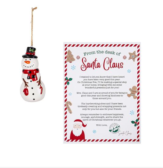Letter From Santa W/Ornament Gift Set