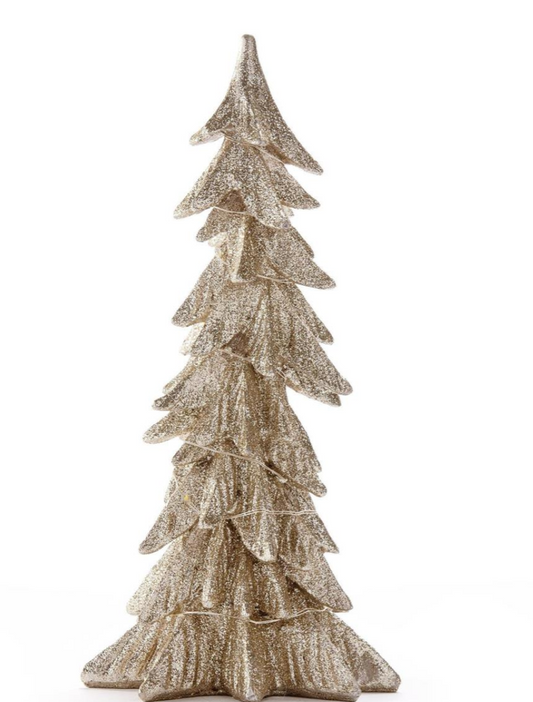 Gold Glitter Resin Tree (No lights)