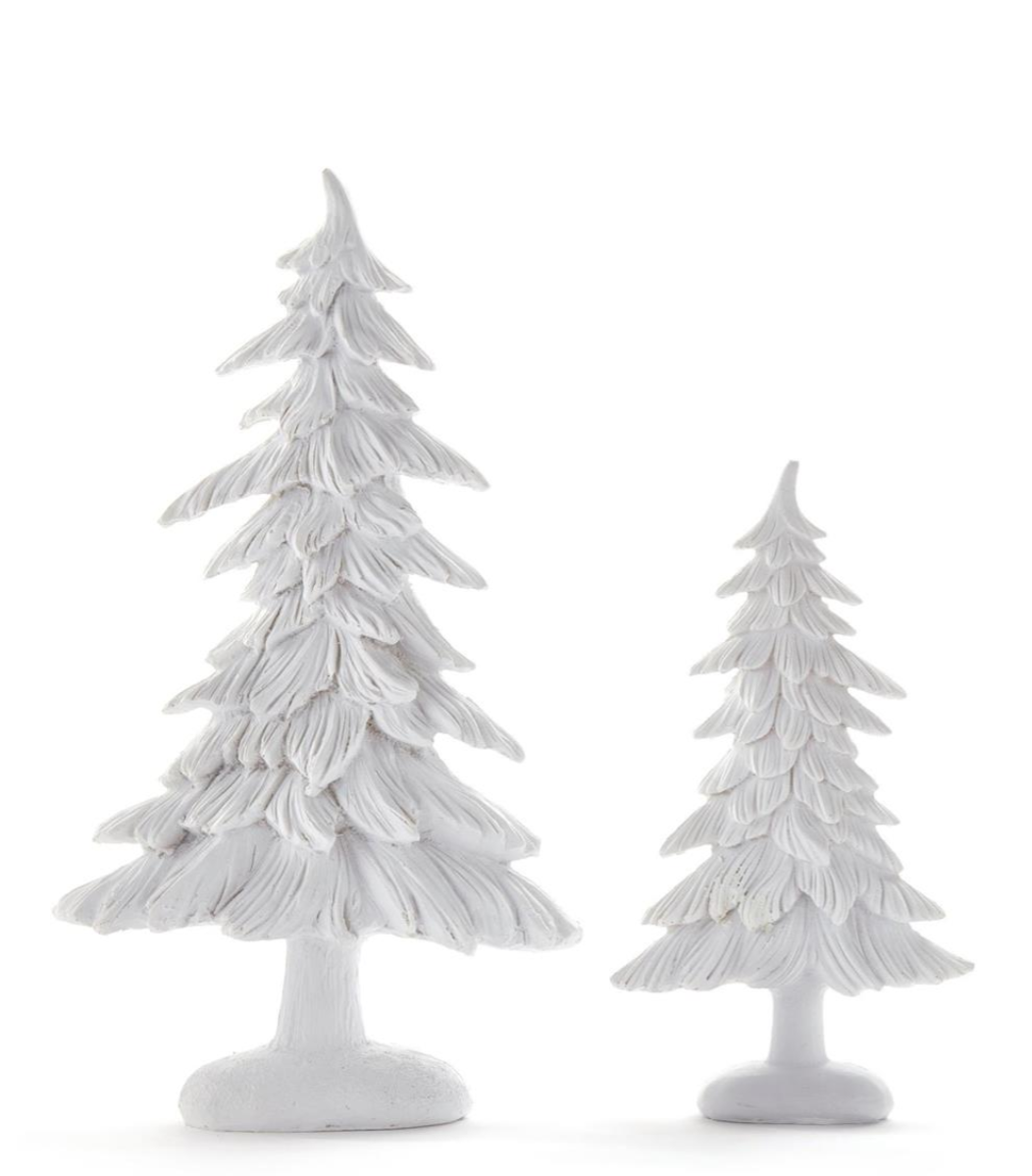 White Resin Tree Set/2
