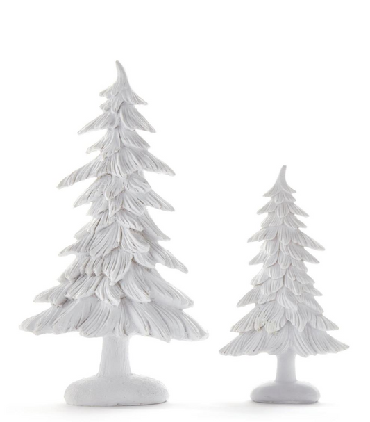 White Resin Tree Set/2