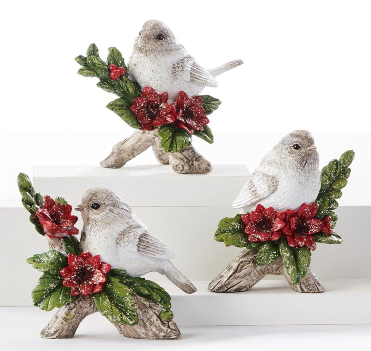 Resin Bird On Branch ASST
