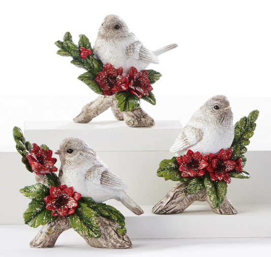 Resin Bird On Branch ASST