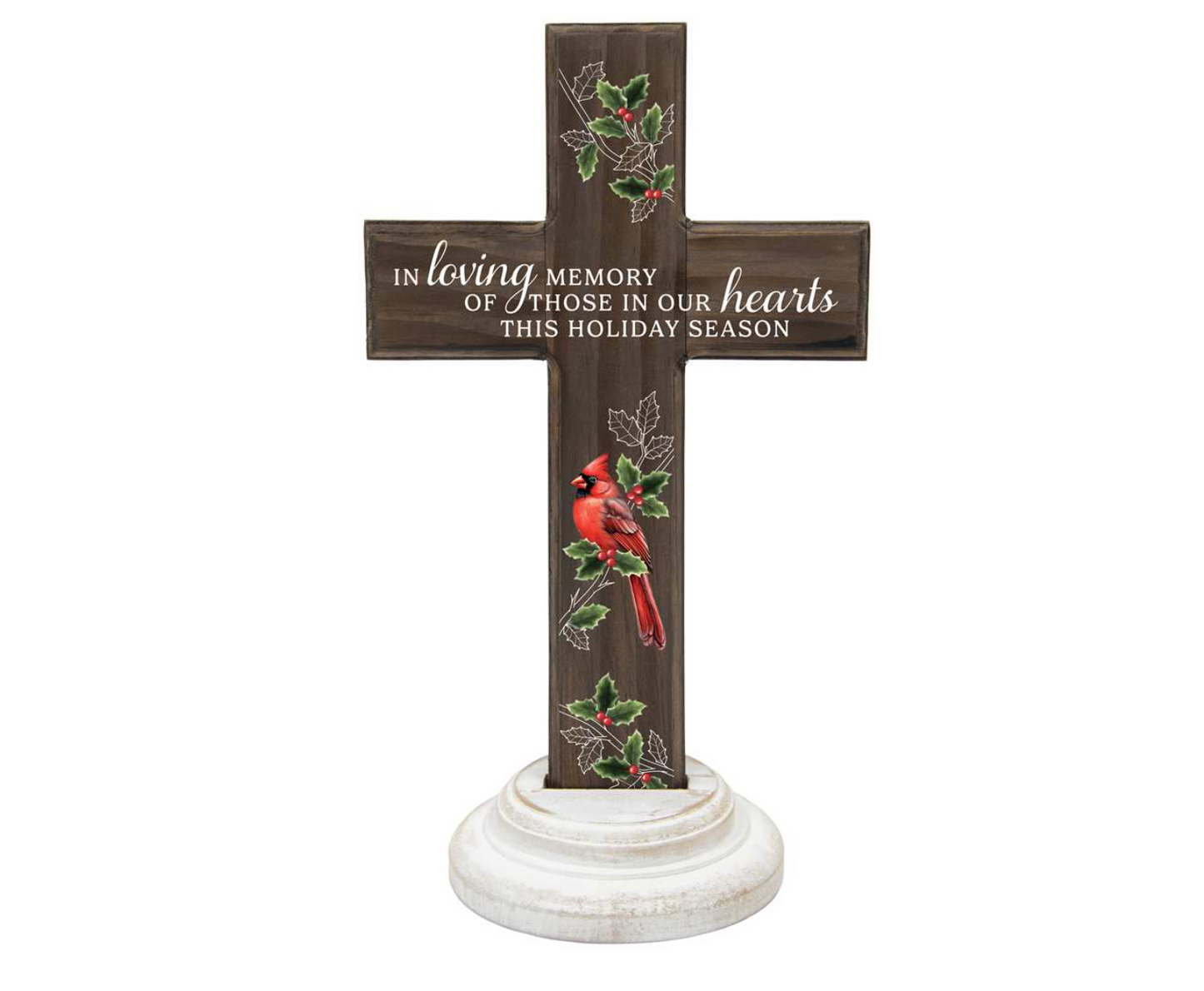 In Loving Memory Cross W/Cardinal