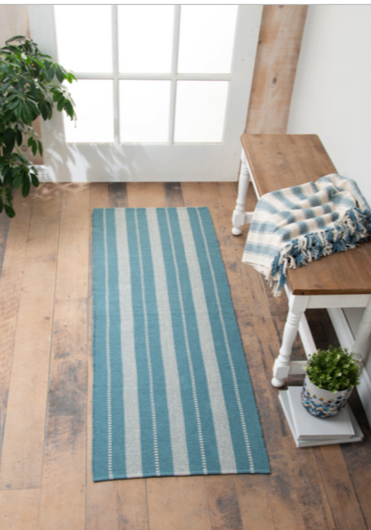 Blue Stripe Rug 2X6