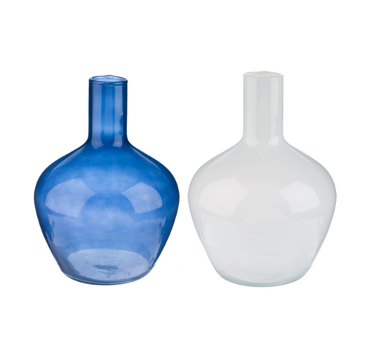 Gourd Vase Blue/Clear