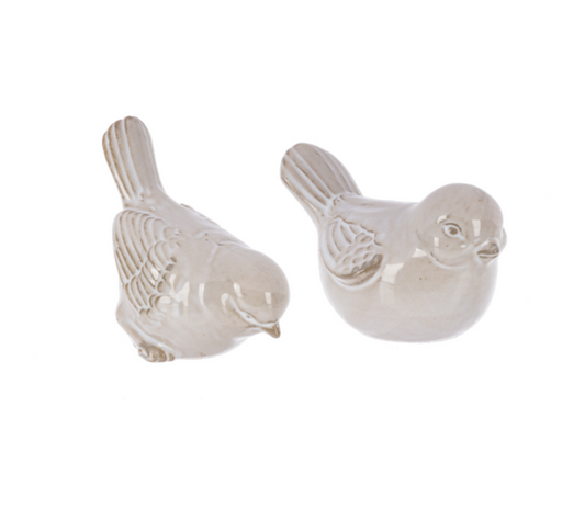 Creme Ceramic Bird ASST