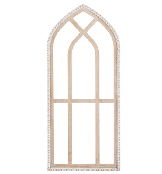 Beaded Framed Arch Window Wall Decor