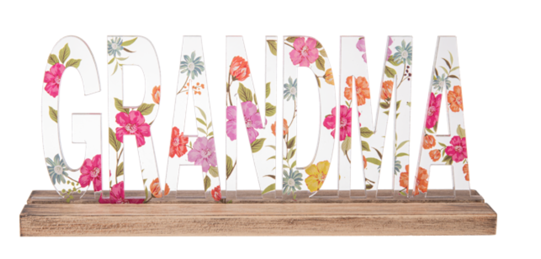 Grandma Floral Shelf Sitter