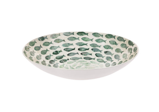 Mother Of Pearl Swirling Fish Bowl