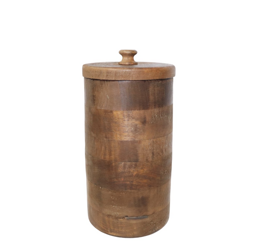 Wooden Jar W/Lid