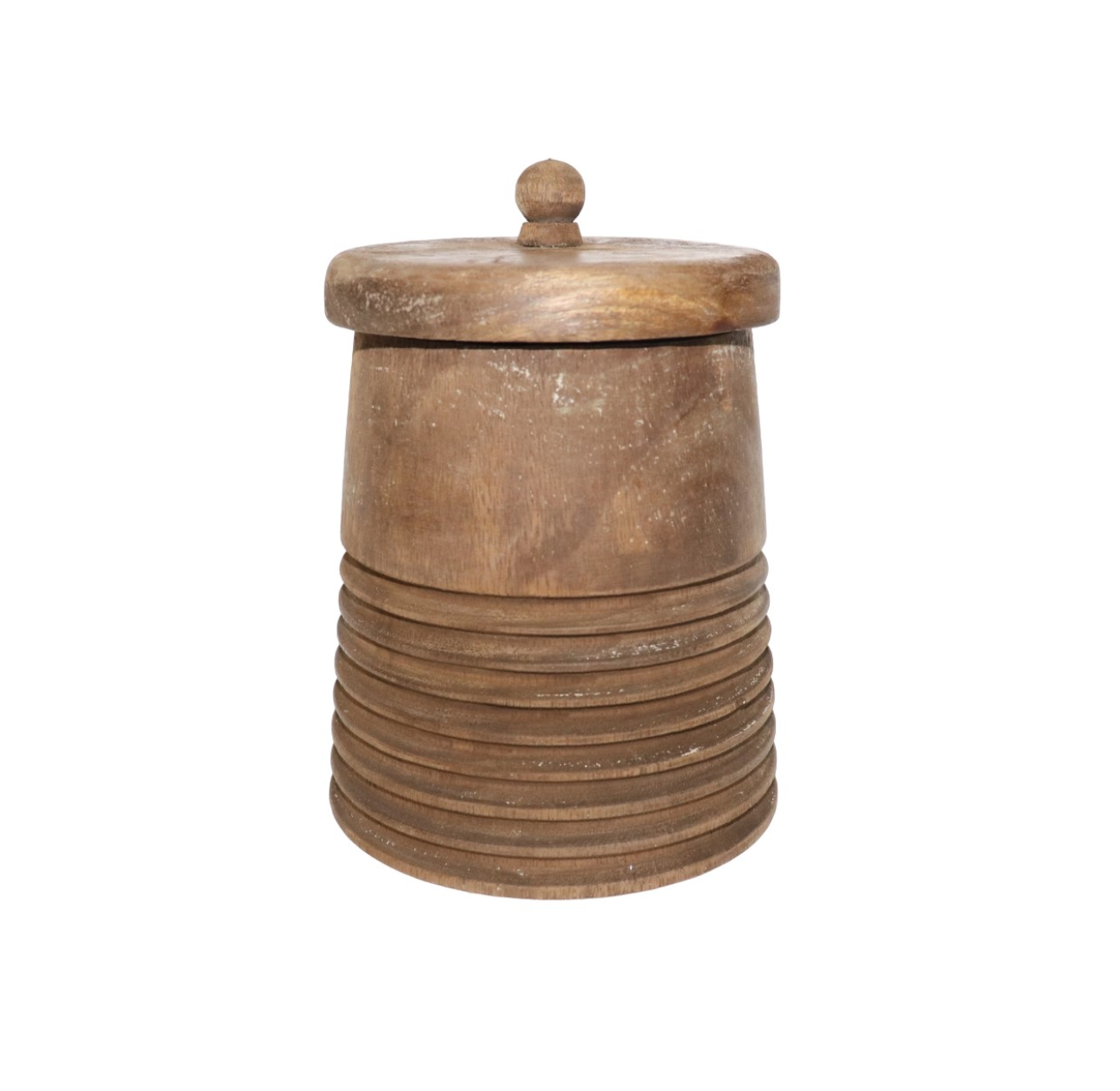 Wooden Jar W/Lid