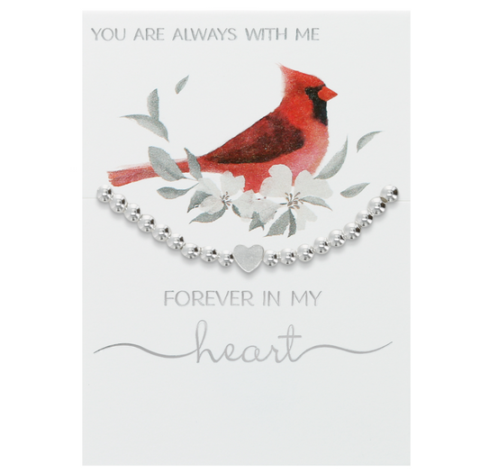 Forever In My Heart - Silver Plated Beaded Bracelet