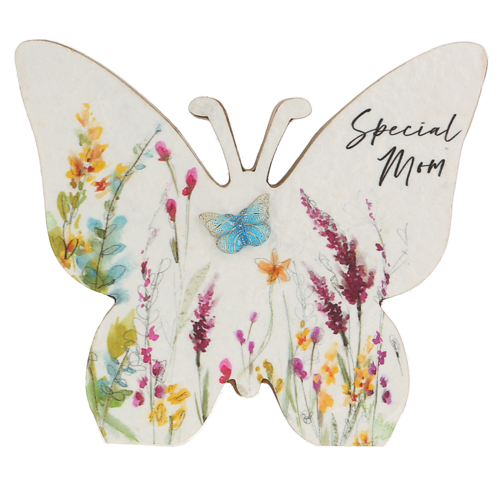 Mom Butterfly Plaque