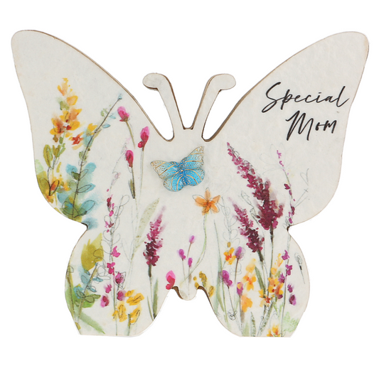 Mom Butterfly Plaque