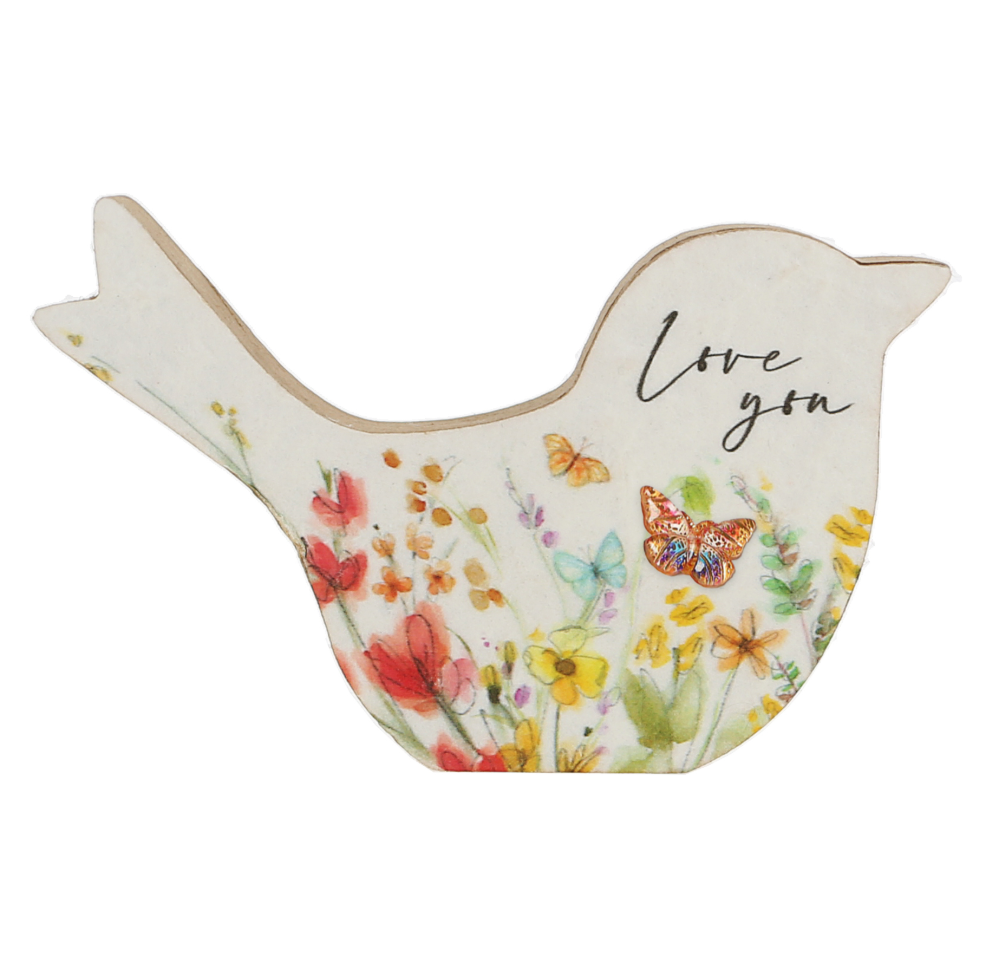 Love You Bird Plaque