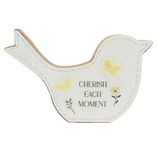 Each Moment Bird Plaque