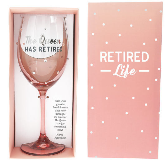 The Queen - Retirement Wine Glass