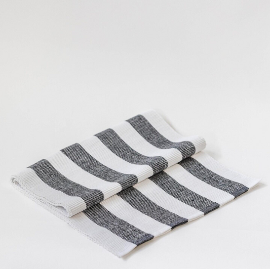 Wide Stripe Cotton Table Runner 14X72