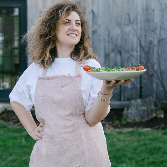 Pink Stonewash Apron