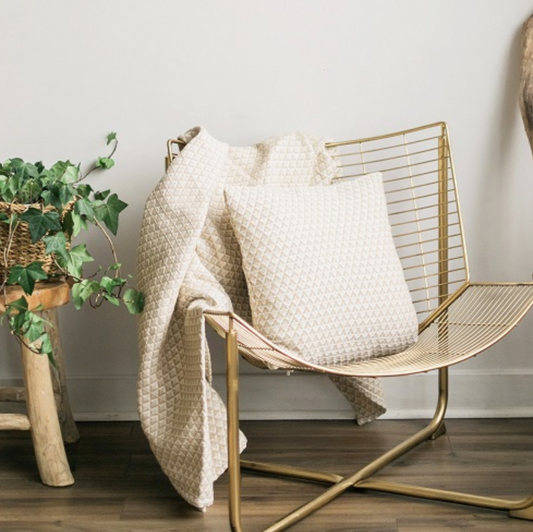 Diamond Pattern Natural & Cream Pillow