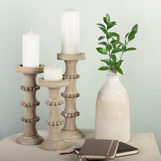 Wooden Candle Pillar